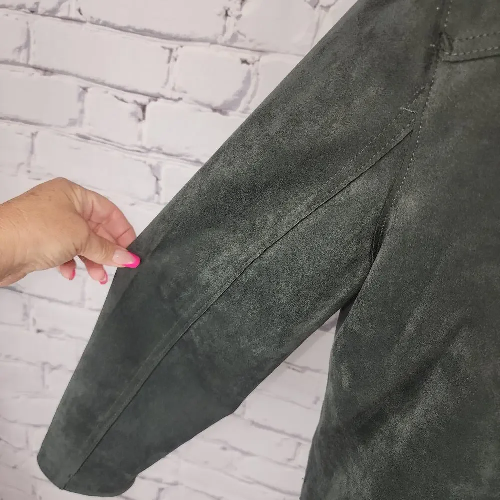NWT Philosophy Moto Jacket faux suede Womens XL